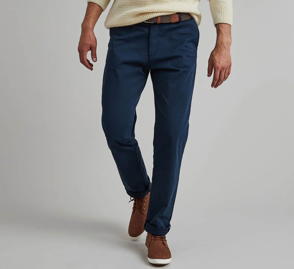 pantalon homme en coton bio et recyclé Chino en coton recyclé